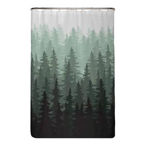 Antischimmel douchegordijn Dennenbos polyester - groen - 120 x 200 cm