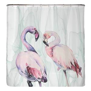 Duschvorhang Loving Flamingos Polyester - Mehrfarbig - 180 x 200 cm