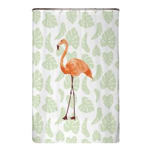 Rideau de douche PS recyclé Flamant Rose Polyester - Multicolore