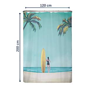 Rideau de douche anti-moisi Californie Polyester - Multicolore - 120 x 200 cm