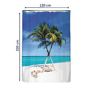 Rideau de douche PS recyclé Plage Polyester - Multicolore - 120 x 200 cm