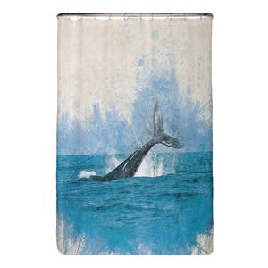 Anti-Schimmel Duschvorhang Walfisch Polyester - Blau