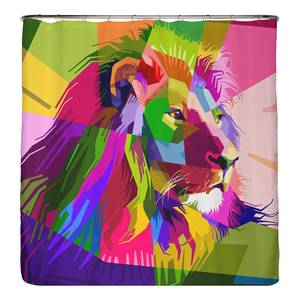 Rideau de douche PS recyclé Lion Polyester - Multicolore - 180 x 200 cm