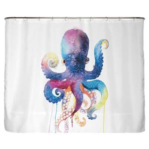 Rideau de douche PS recyclé Poulpe Polyester - Multicolore - 240 x 200 cm