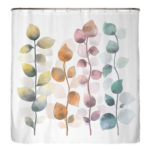 Rideau de douche PS recyclé Feuilles II Polyester - Multicolore - 180 x 200 cm