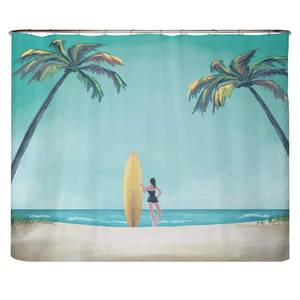 Rideau de douche anti-moisi Californie Polyester - Multicolore - 240 x 200 cm