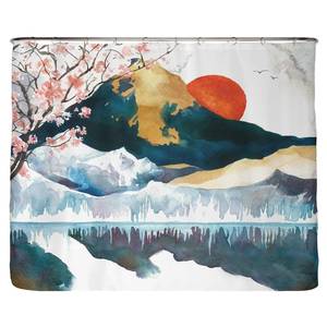 Gerecycleerd douchegordijn Japan polyester - meerdere kleuren - 240 x 200 cm