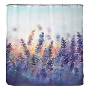 Recycling-Duschvorhang Lavendel Polyester - Lavendel - 180 x 200 cm