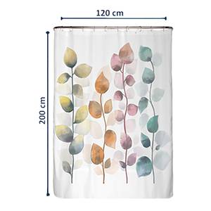 Rideau de douche PS recyclé Feuilles II Polyester - Multicolore - 120 x 200 cm