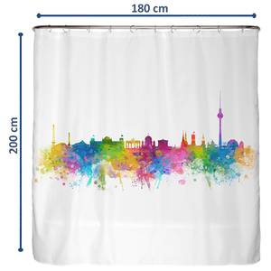 Rideau de douche anti-moisissures Berlin Polyester - Multicolore