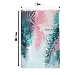 Tenda per doccia piante foglie di palma Poliestere - Multicolore - 120 x 180 cm