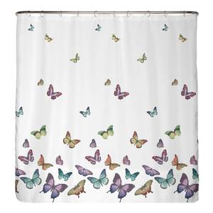 Antischimmel douchegordijn Vlinder polyester - meerdere kleuren - 200 x 220 cm