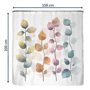 Antischimmel douchegordijn Bont Blaadjes polyester - meerdere kleuren - 150 x 200 cm