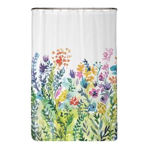 Gerecycleerd douchegordijn Bont Bloemen polyester - meerdere kleuren - 120 x 180 cm
