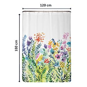 Recycling-Duschvorhang Bunte Blumen Polyester - Mehrfarbig - 120 x 180 cm