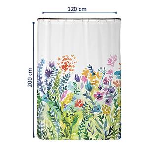 Tenda doccia sostenibile fiori colorati Poliestere - Multicolore - 120 x 200 cm