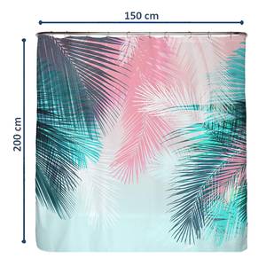 Tenda per doccia piante foglie di palma Poliestere - Multicolore - 150 x 200 cm
