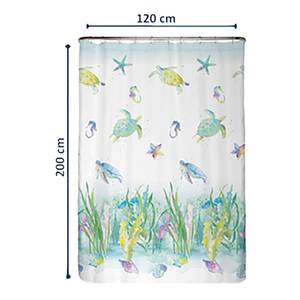 Rideau de douche anti-moisissures Océan Polyester - Multicolore - 120 x 200 cm