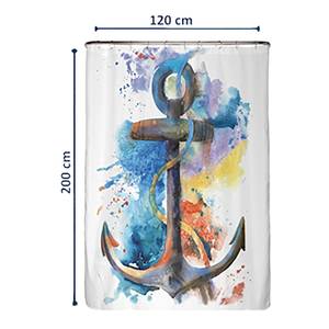 Duschvorhang Wasserfarben Anker Polyester - Mehrfarbig - 120 x 200 cm