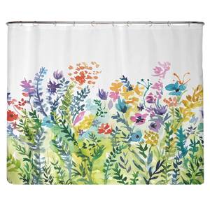 Recycling-Duschvorhang Bunte Blumen Polyester - Mehrfarbig - 240 x 200 cm