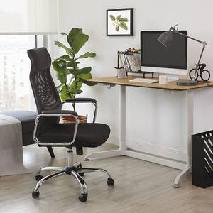 Chaise de bureau Potom Tissu / Mesh / Acier - Noir / Chrome