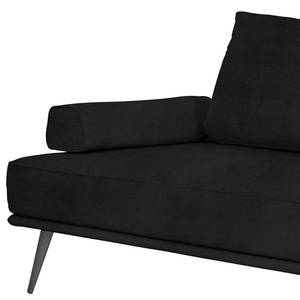 Chaise longue Mid East Microvezel Panja: Zwart