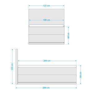 Boxspringbett Sunshine Schwarz - 120 x 200cm