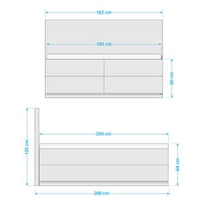 Boxspringbett Sunshine Weiß - 180 x 200cm