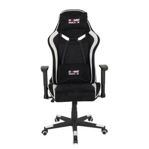 Gamestoel Game-Rocker G-30 II kunstleer & microvezel/nylon - zwart/wit