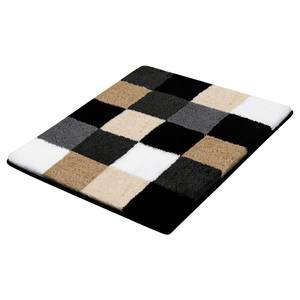 Tapis de bain Caro Tissu - Noir - 65 x 55 cm