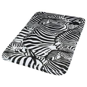 Badematte Zebra Polyester - Schwarz / Weiß
