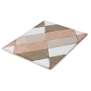 Badmat Ayana geweven stof - Bruin/roze - 65 x 55 cm