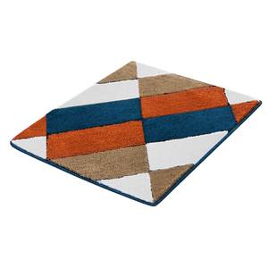 Badmat Ayana geweven stof - Blauw/rood - 65 x 55 cm