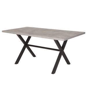 Eettafel Selka betonnen look/zwart