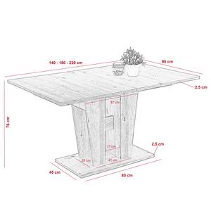 Table Takio Imitation chêne Artisan