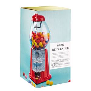 Kauwgomautomaat BIG SPENDER glas/aluminium - rood
