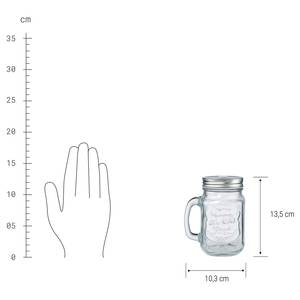 Trinkglas REFRESH (6er-Set) Glas / Metall - Transparent