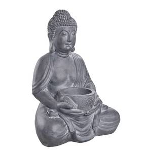 Kerzenhalter BUDDHA Kaolinit / Steinpulver - Grau - Höhe: 68 cm