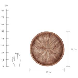 Tablett MANGO DAYS Mangoholz - Braun - Durchmesser: 50 cm