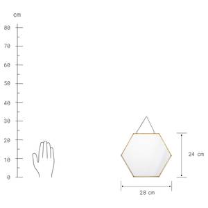 Miroir CARAT II Laiton / Fer - Doré