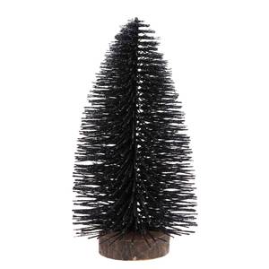 Sapin décoratif X-MAS Plastique / Fer - Noir - Hauteur : 22 cm