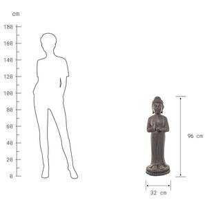 Dekofigur BUDDHA III Magnesia - Grau