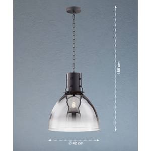 Hanglamp Londo rookglas/ijzer - 1 lichtbron