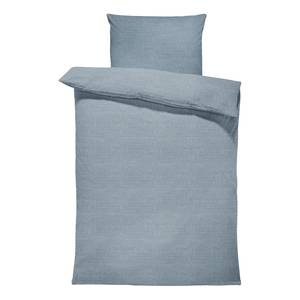 Beddengoed chambray Tammy katoen - Aquablauw - 155x220cm + kussen 80x80cm