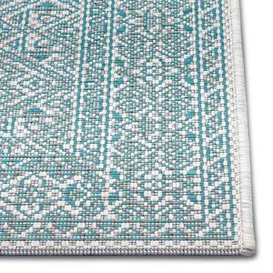 In- & outdoorvloerkleed Cuadrado polypropeen - Turquoise - 200 x 290 cm