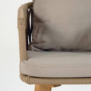 Chaises Secu (lot de 2) Tissu / Acacia massif - Taupe / Acacia