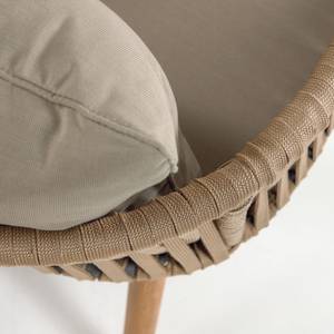 Chaises Secu (lot de 2) Tissu / Acacia massif - Taupe / Acacia