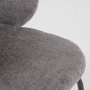 Chaises Sibari (lot de 2) Chenille / Acier - Gris / Noir