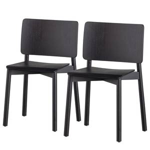 Chaises Priscilla (lot de 2) Frêne foncé