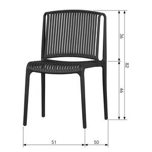 Chaises Schönberg (lot de 4) Noir